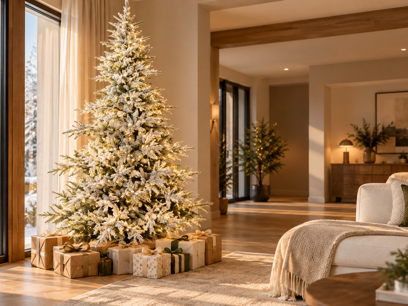 Albero di Natale preilluminato luci calde