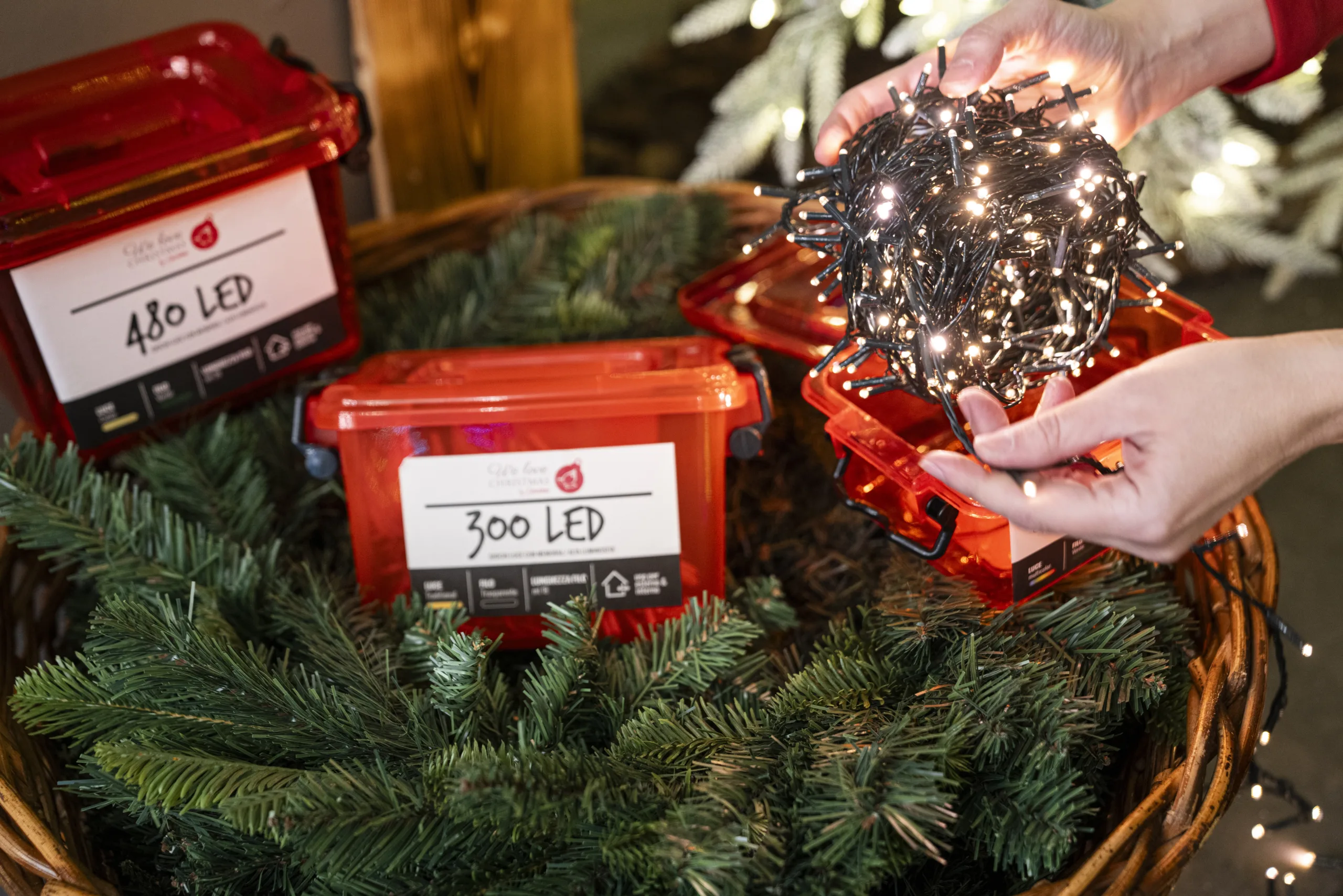 Luci di Natale per albero e decorazioni luminose per interni e esterni