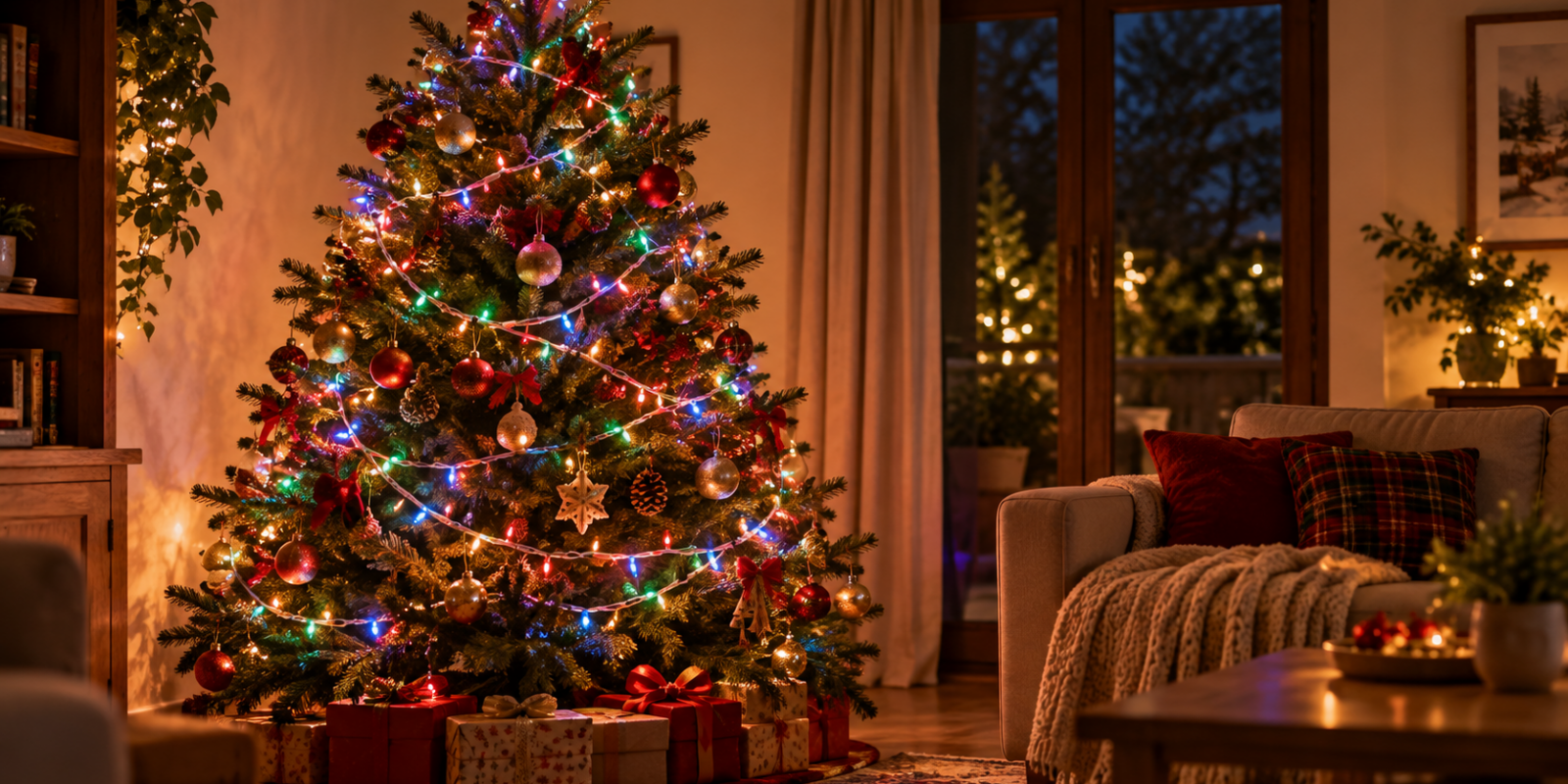 Luci di Natale per albero e decorazioni luminose per interni e esterni